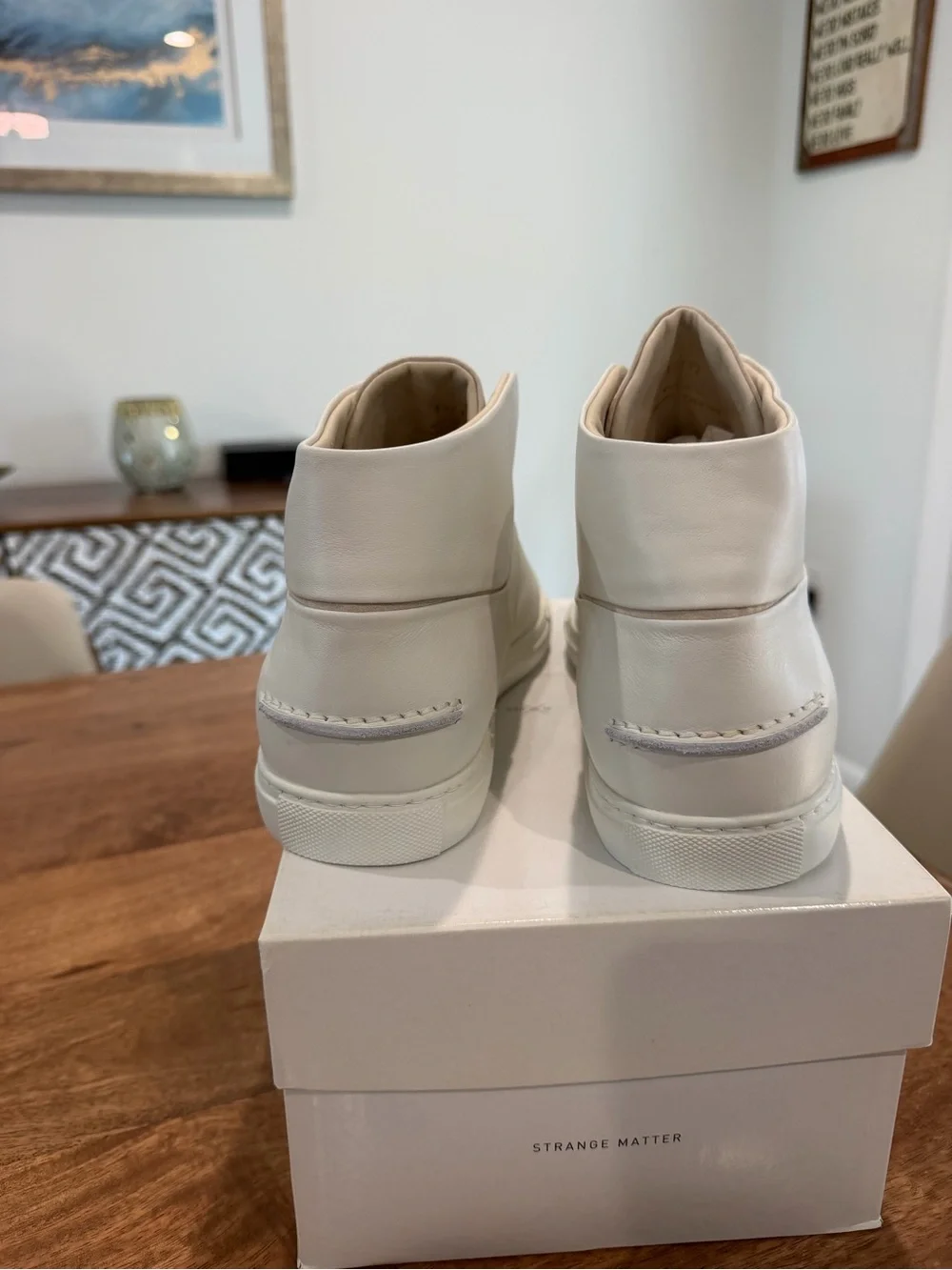 Strange Matter Hightop White Cream, Ney York, Sneakers Size 12M/13.5W BNIB